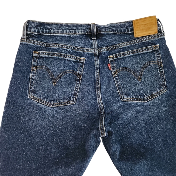 LEVI’S Wedgie Bootcut Jeans Dark Wash High Rise Button Fly w32 l32 - Picture 7 of 15